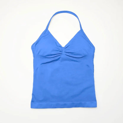 NCLAGEN Impact Longline Trägertop Sport Yoga Weste Damen Fitness Tank Top Gym Schöner offener Rücken BH Laufen Workout Neckholder