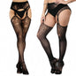 Plus Size Silk Fishnet Over Knee Socks 3XXL