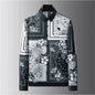 Luxury Printed Shirt Men's Long Sleeve Slim Casual Shirt High Quality Fashionable Popular Extra Large Size No-Iron Men's XS-6XL
