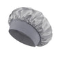 Damen Satin Haube Schlafhaube Haarpflege Seidenhaube Einfarbige breitkrempige Schlafhaube mit elastischem weichen Band