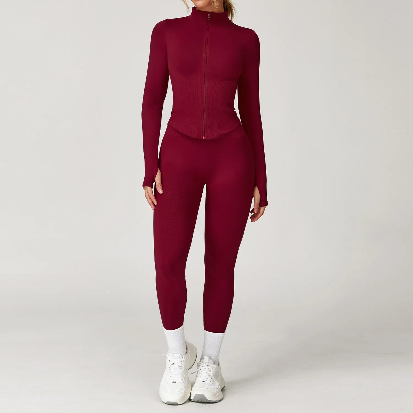 2/3/4PCS Yoga Set Gym Clothes Sportswear Seamless Yoga Suits For Women Fitness Long Sleeved Tracksuits Sports Bra Gym Leggings