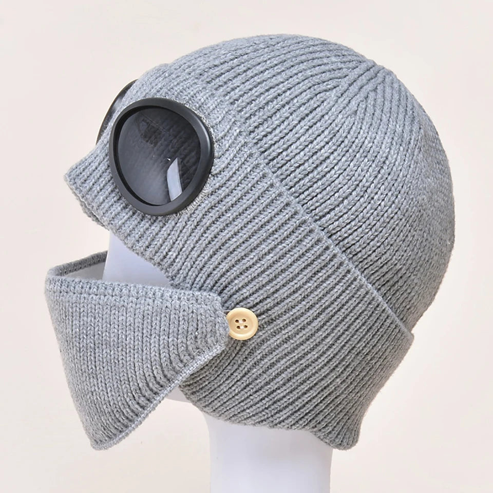 Winter Warm Fashion Windproof Cap Cold And Snow Protection Warm Ski Knit Headwear Outdoor Sports Bicycle Running Cap Men Women