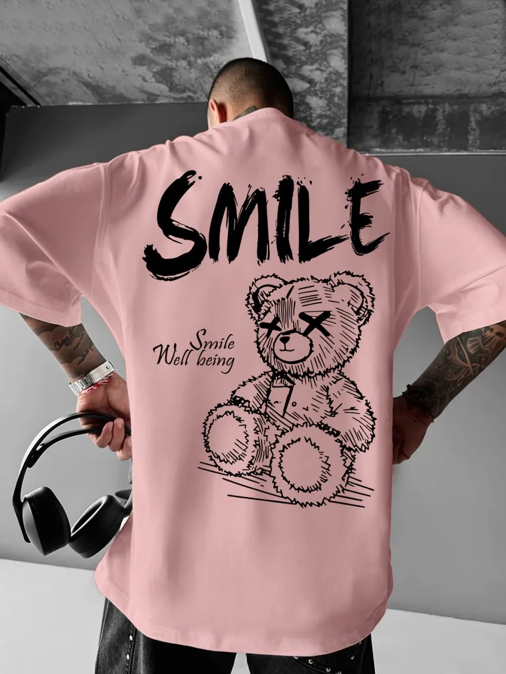 Men's Teddy Bear Print T-Shirt | Breathable Summer Top