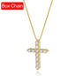 3mm 4mm 5mm Moissanite Cross Necklace GRA Certified S925 Silver Jesus Pendant Neck Chain for Women Engagement Bridal Fine Jewely