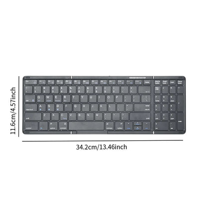 Foldable Bluetooth Keyboard with Leather Case Rechargeable