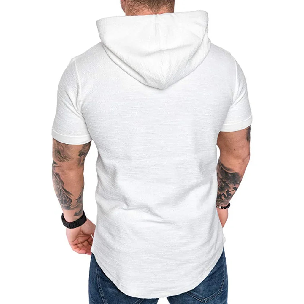 Men's Casual Solid Color Hoodie Sweatshirt — MRMT 2025