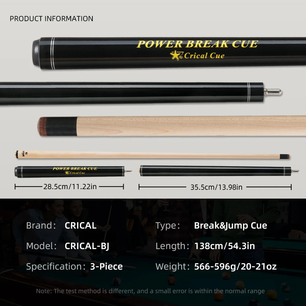 Crical Break Jump Cue with Uniloc Joint Professional Maple Shaft for Punch Jump cue Billiard pool Cue Stick