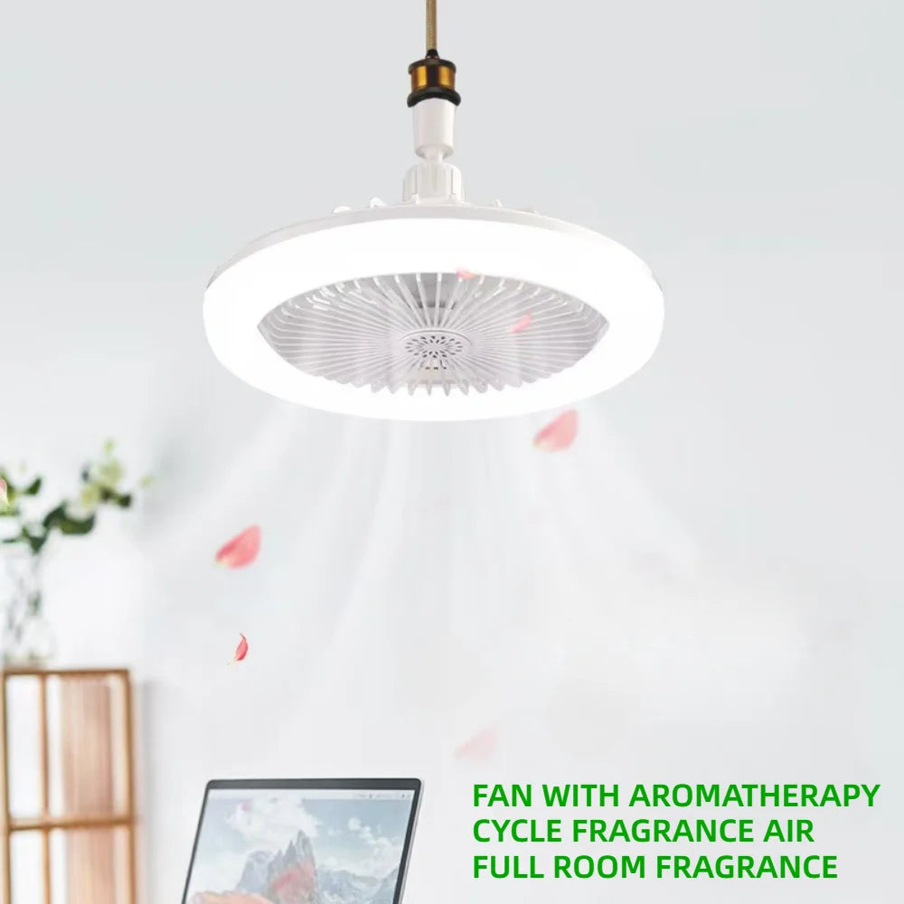 Rotatable 3-in-1 Ceiling Fan with Remote & E27 Light