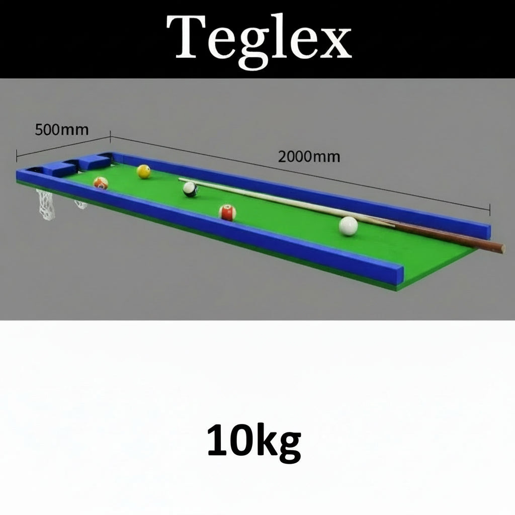 Five Points Pool Table Home Training Snooker Pocket Wooden Hole Foldable Iron Legs Playing