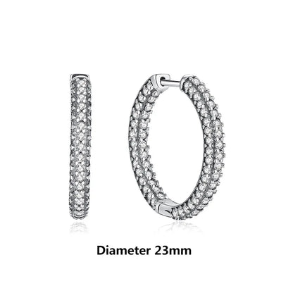 Original 925 Sterling Silber Ohrringe 2025 Stecker Creolen Kristall Ohrringe für Damen Roségold Krone Herz Unendlichkeit Biene Ohrring Schmuck