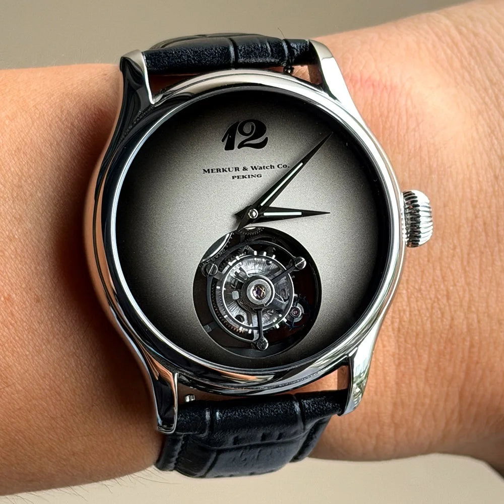 100% Tourbillon Watch Sapphire Watch Mechanical Wristwatches Waterproof 42mm