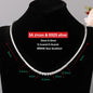 3-5mm Size Gradient Full Moissanite Diamond Tennis Necklace with Certificate 100% S925 Silver Choker Riviera Necklace for Women