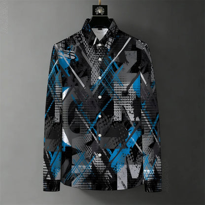 Men's Abstract Graffiti Print Casual Shirt