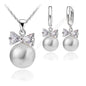 925 Sterling Silver Pearl Bridal Jewelry Set for Women