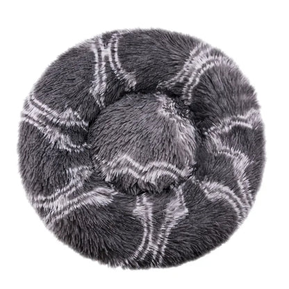 40-90cm Rundes Haustierbett für große Hunde Super Weiches Katzenbett Langes Plüsch Hundebett für mittlere Hunde Winter Warmes Schlafplatz