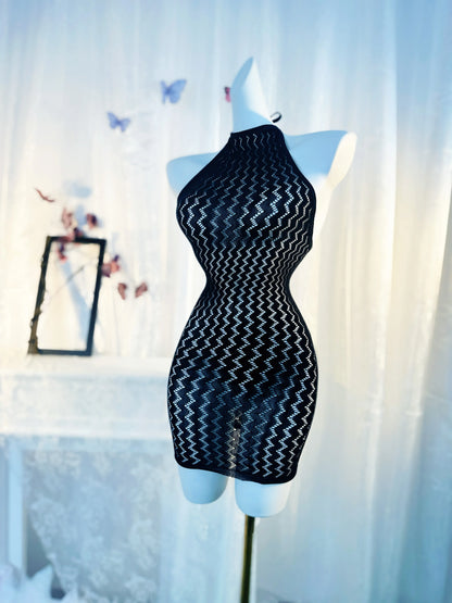 Damen Sexy Fishnet Cover-Up Ohne Bikini Hohles Bodycon-Kleid Durchsichtig Strandmode Sommer Damen Bademode DS490