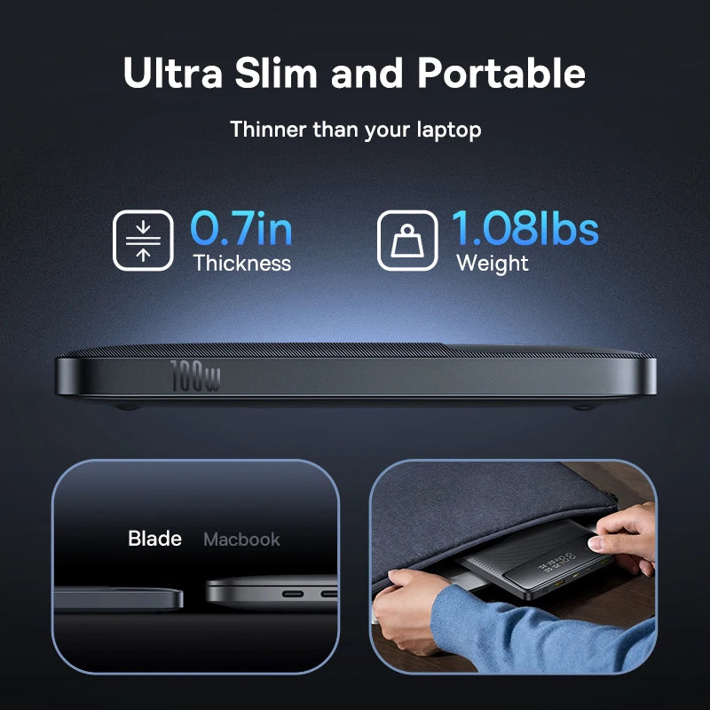 Baseus 100W Powerbank 20000mAh Kapazität PD Schnelllade-Akku Powerbank für Laptops MacBook iPhone Samsung Xiaomi