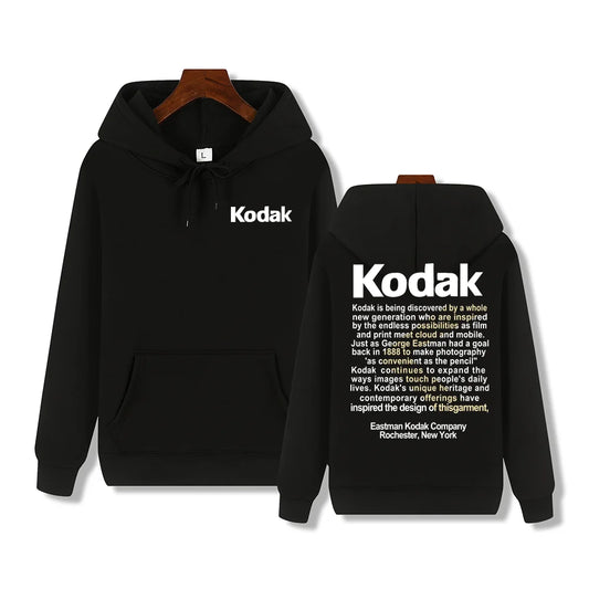Kodak Print Men's Casual Loose Sports Hoodie Streetwear
