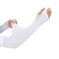 Summer Ice Silk Arm Sleeves Riding Sports Sunscreen Arm Cuff Sleeve Fishnet Fingerless Long Gloves Black Punk Rock Mesh Glove