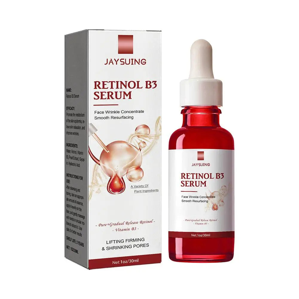 Retinol B3 Faltenentferner Gesichtsserum Sofortige Straffung und Lifting Anti-Aging Flüssigkeit Mildert feine Linien Aufhellendes Hautpflegeprodukt