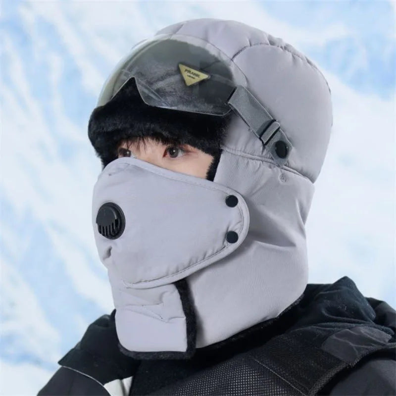 Men's Winter Cycling Hat Windproof Warm  Vehicle Cotton Cap Ear Protection ex Casual Sle Foldable Cap