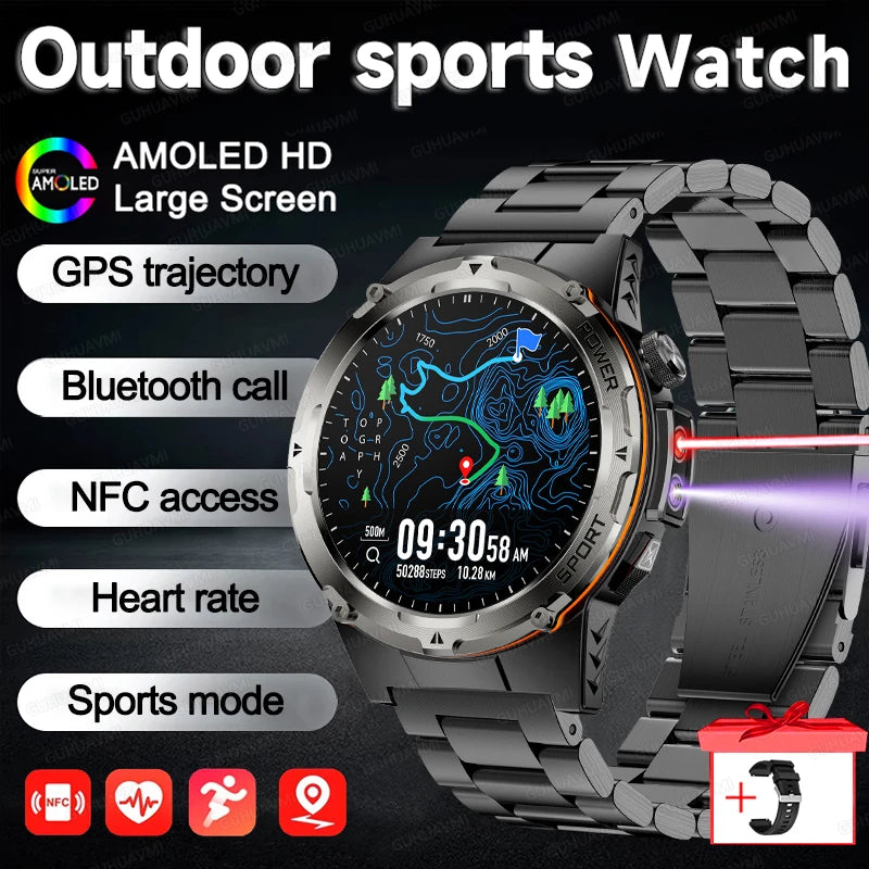 2025 NEU Beliebte Outdoor GPS-Tracker Sport Smartwatch Herren 500mAh NFC HD Anruf IP68 Tiefe Wasserdichte Uhr Herren Für Xiaomi Herren