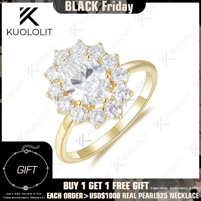 Kuololit IGI1.0CT Ovalschliff Laborgezüchteter Diamant-Verlobungsring für Damen Massiv18K14K10KDVS1DiamantenGelbgold als Weihnachtsgeschenk