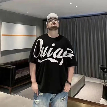 Men's Oversized Alphabet Print T-Shirt | 5XL