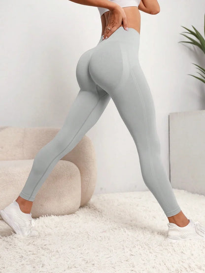 Neue High-Waist-Yogahosen für Damen - bauchkontrollierende Leggings, dehnbare weiche Trainings-Laufhosen, bequeme Fitness-Sporthosen"