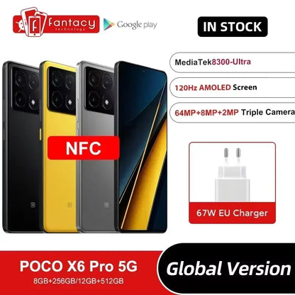 POCO X6 Pro 5G Global 6.67" AMOLED 64MP 67W NFC