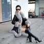 Women Faux Fur Fox Mid Length Coats Jackets Thick Warm Coat Y2k Streetwear Jacket Elegant Work Outerwear Autumn Winter 2025
