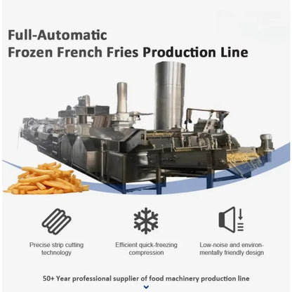 Automatic French Fries Production Line 304 Stainless Potato Fries Cutting Machine Manufacturer Factory Price New