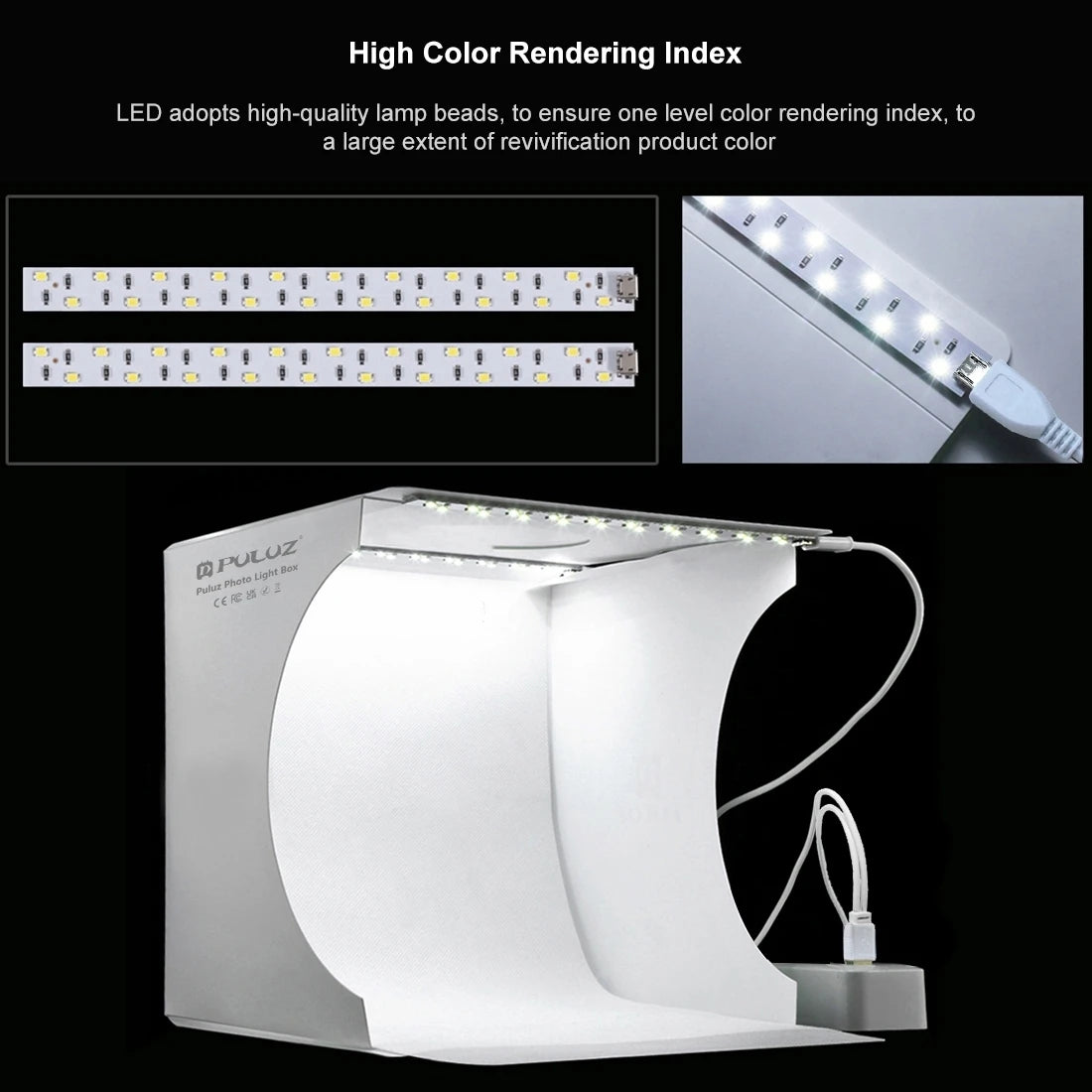 PULUZ 20cm LED Photo Studio Tent | 6 Backdrops