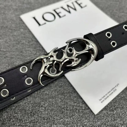 New Stylish Y2K Hollow PU Leather Fashion Punk Belt For Men Women-Trendy Accessory For Gift Giving，Neutral Waist Belts Plus Size