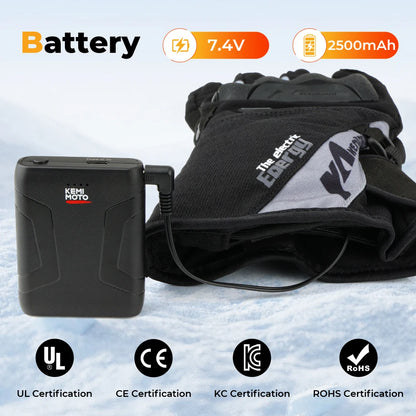 Motorcycle Heated Gloves Touch Screen Winter Warm Skiing Gloves Waterproof Rechargeable Heating Thermal Gloves For Snowmobile