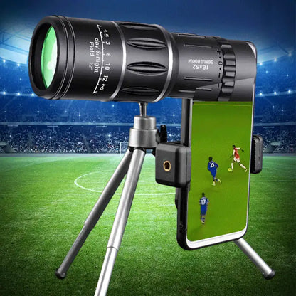 16x52 Monocular Telescope High-Power Dual Focus Optical Zoom Scope High Magnification Long Range Night Spyglass Telescope