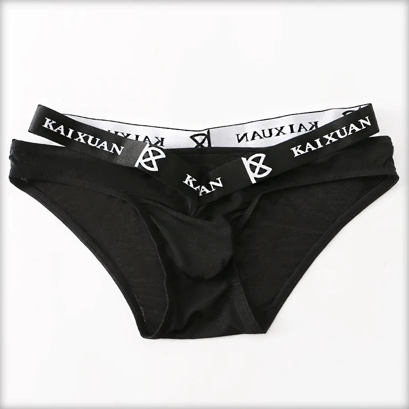 Men's Ice Silk Mesh Briefs  Breathable Underwear
