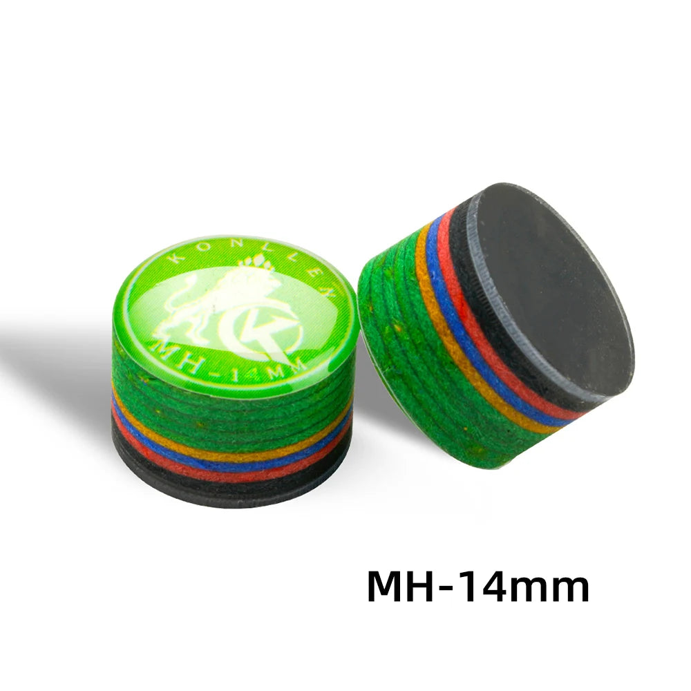KONLLEN Cue Tips Rainbow Tips 11/14mm Multilayer Cuetips Snooker Hardness S/SS/SX/M/MH/H Pig Skin CRICAL Cue Tip Accessories