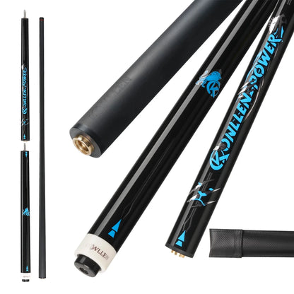 KONLLEN Cue 3 Pieces Punch Jump Cue Carbon Fiber Black Technology 12.9mm Uniloc Joint Professional Break Jump Cue Break Stick