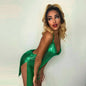 Women's Sequin Backless Halter Party Mini Dress