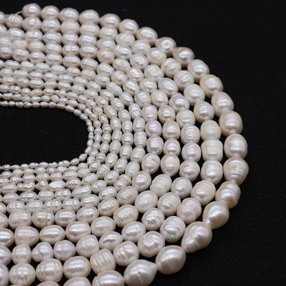 Natural Freshwater Pearl Beads Rice Isolation Loose Beaded for Jewelry Making DIY Personality Bracelet Necklace Accessories Gift