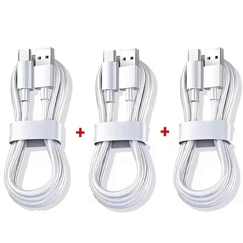 1-3PCS Quick Charging Cable 120W 10A USB A To Type C Fast Charger High-speed Data Transfer Wire Cords for Samsung Xiaomi Huawei