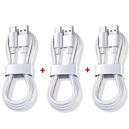 1-3PCS Quick Charging Cable 120W 10A USB A To Type C Fast Charger High-speed Data Transfer Wire Cords for Samsung Xiaomi Huawei