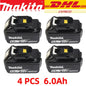 Makita Original Lithium ion Rechargeable Battery 18V 6000mAh 18v Replacement Batteries BL1860 BL1830 BL1850 BL1860B