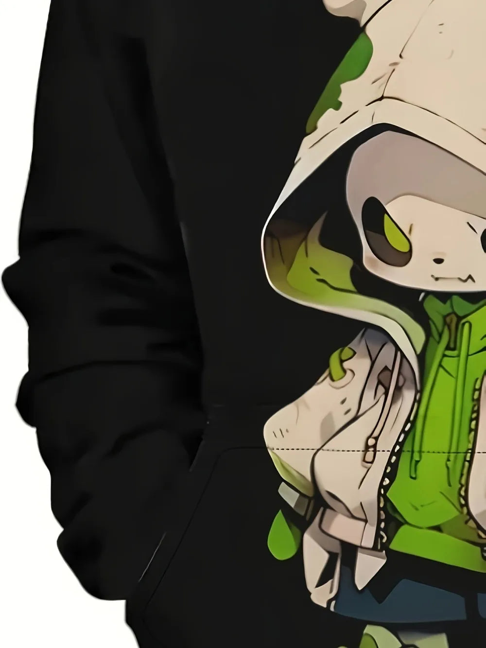 2025 autumn/winter men's fashion cartoon character print soft, comfortable, breathable hooded sportswear outdoor urban casual we