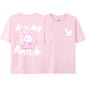 Pink Ragdoll Rabbit Harajuku Print T-Shirt Men Loose Oversize  Clothing Hip Hop Casual Short Sleeve S-XXXL Cotton T-Shirt Couple