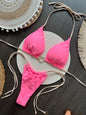 Sexy Halter Triangle Thong Bikini Set Swimwear