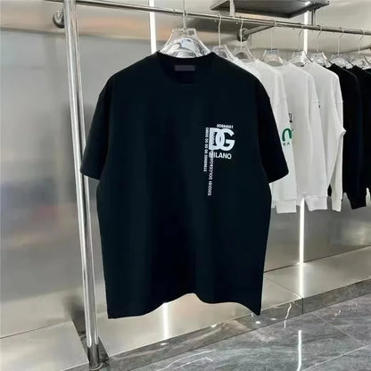 2024 Men's And Women's Fashion High Quality Summer Luxury Ed Letter T-shirt Pure Cotton Trendy Short Sleeved Tops T-shirtsAutumn