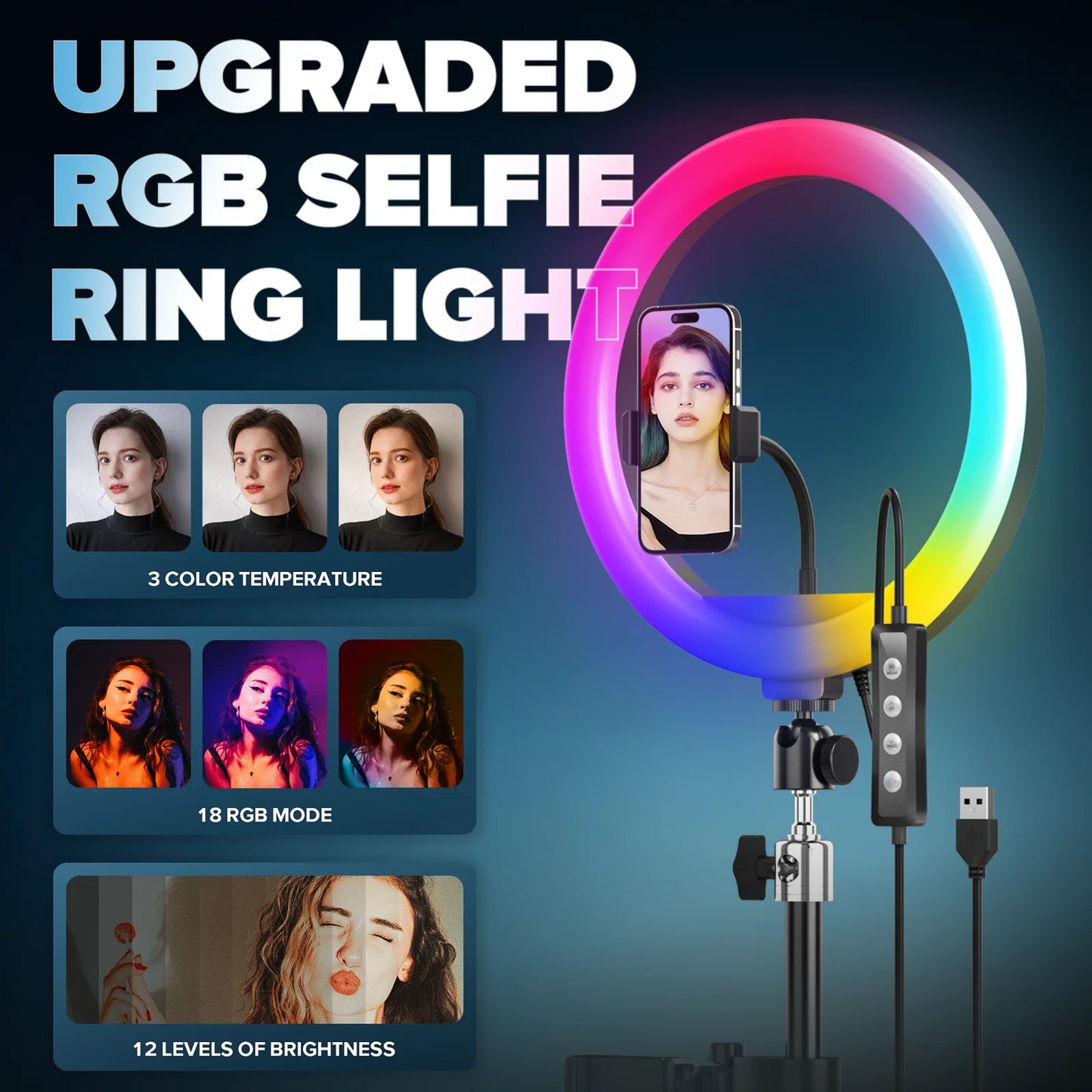360° Fotoautomaten-Maschine Selfie-Stand Kostenlos anpassbares Logo mit RGB-Licht App-Fernbedienung für Partys und Events mit Koffer