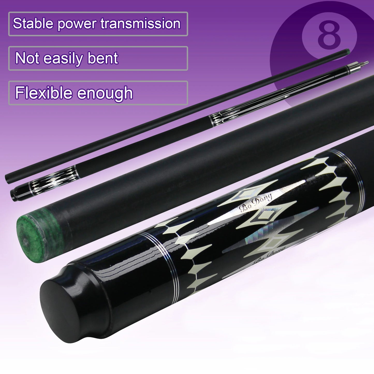 Professional pool cues Carbon Fiber Shaft 12.5mm Tip Uni-Loc Joint for Snooker 3 Cushion Carom Billiards 2-Piece Tacos de Billar